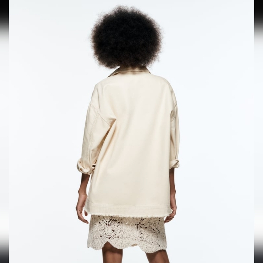 Zara Cream Button-Up Jacket - Picture 14 of 15